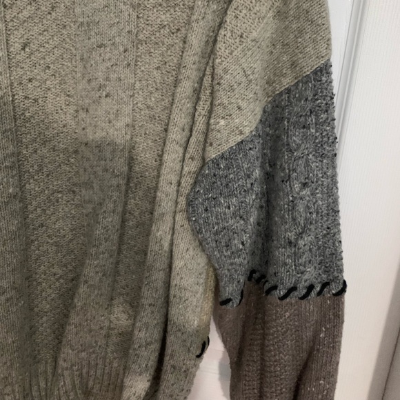 Patchwork wool FALCARO sweater - Picture 8 of 12
